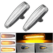 2pcs For Mitsubishi Lancer 2008-2018 Car Dynamic LED Fender Side Light (Transparent)