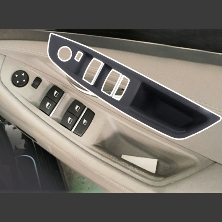 For BMW F10 2011-2017 Right Driving Car Door Window Lift Switch Trim Panel (Grey)