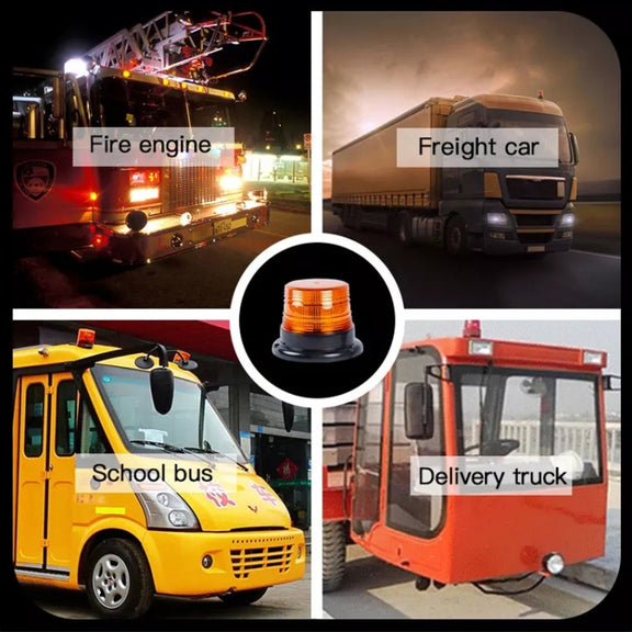 School Bus Engineering Vehicle Safety Warning Light Rear-end Collision Yellow Signal Lamp (Blue Light)