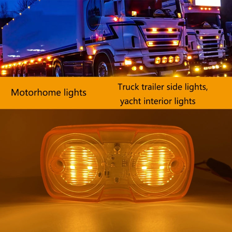 2pcs MK-106 Truck 12LEDs Side Marker Light (Red Light)