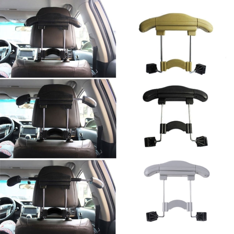 Car Faux Leather Retractable Coat Hanger (Black)