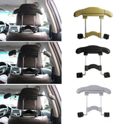 Car Faux Leather Retractable Coat Hanger (Grey)