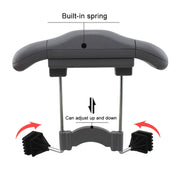 Car Faux Leather Retractable Coat Hanger (Black)