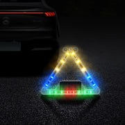 Car Triangular Light Warning Sign Solar Charging Strobe Emergency Ranger Light (Colorful Light)