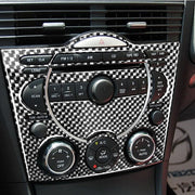 3 in 1 Car Carbon Fiber Dashboard Multimedia Panel Decorative Sticker for Mazda RX8 2004-2008, Left and Right Drive Universal