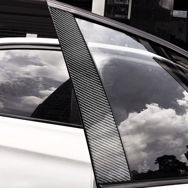 Car Carbon Fiber B Pillar Decorative Sticker for Audi A4L 2017-, Left and Right Drive Universal