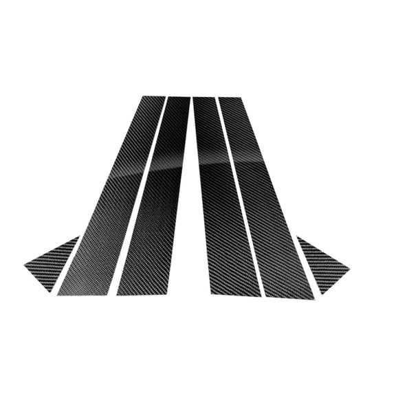 Car Carbon Fiber B Pillar Decorative Sticker for Audi A4L 2017-, Left and Right Drive Universal