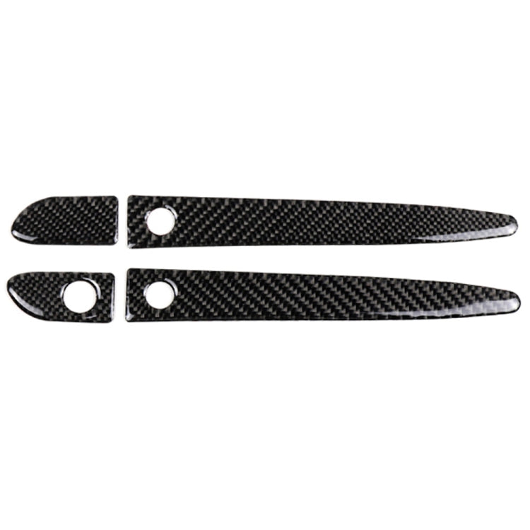 One Set Car Carbon Fiber Outside Door Handle with Smart Hole Decorative Sticker for Mazda CX-5 2017-2018, Right Drive