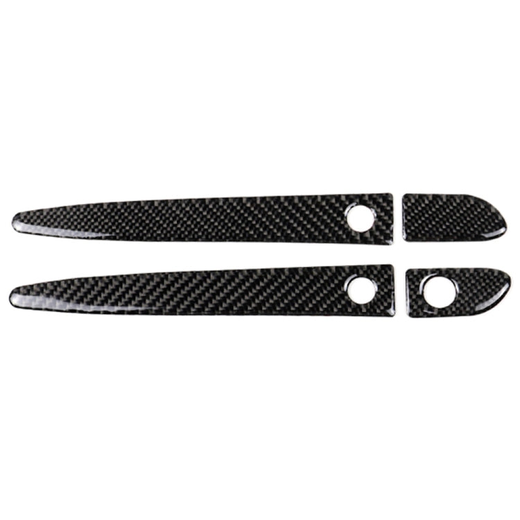 Car Carbon Fiber Outside Door Handle with Smart Hole Decorative Sticker for Mazda CX-5 2017-2018, Left Drive