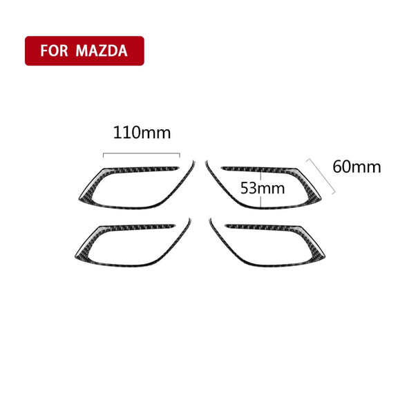 Car Carbon Fiber Inner Door Handle Decorative Sticker for Mazda CX-5 2017-2018, Left and Right Drive Universal