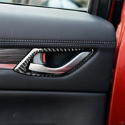 Car Carbon Fiber Inner Door Handle Decorative Sticker for Mazda CX-5 2017-2018, Left and Right Drive Universal