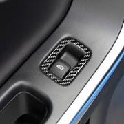 3 PCS Car Carbon Fiber Window Lifting Button Decorative Stickers for Volvo V60 2010-2017 / S60 2010-2018, Left Drive