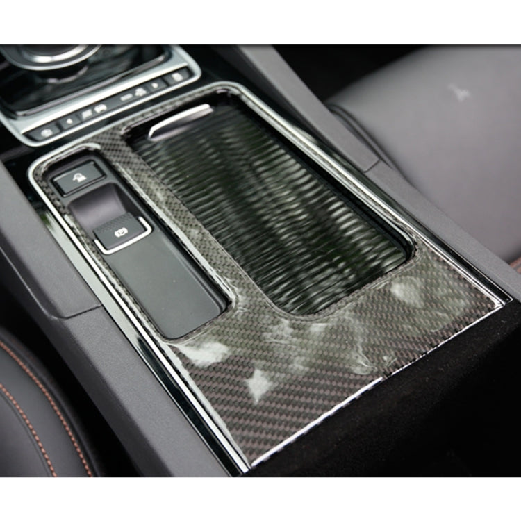 B Style Carbon Fiber Car Water Cup Decorative Sticker for Jaguar F-PACE 2016-2020