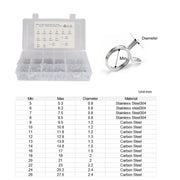 180 PCS Double Wire Spring Tube Clamp Water Pipe Clamps, Size: 5-24mm