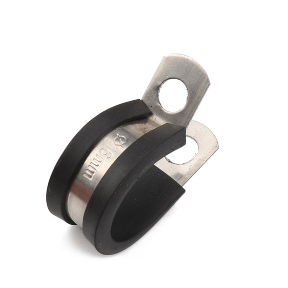 10 PCS Car Rubber Cushion Pipe Clamps Stainless Steel Clamps, Size: 2 inch (50mm)