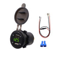 Universal Car Dual Port USB Charger Power Outlet Adapter 3.1A 5V IP66 with LED Digital Voltmeter + 60cm Cable(Green Light) - DIY Modified Charger by PMC TechLife | Online Shopping South Africa | PMC TechLife | Buy Now Pay Later Mobicred