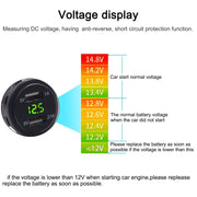 Universal Car Dual Port USB Charger Power Outlet Adapter 3.1A 5V IP66 with LED Digital Voltmeter + 60cm Cable(Green Light)