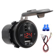 Universal Car Single Port USB Charger Power Outlet Adapter 2.4A 5V IP66 with LED Digital Voltmeter + Switch + 60cm Cable(Red Light) - DIY Modified Charger by PMC TechLife | Online Shopping South Africa | PMC TechLife | Buy Now Pay Later Mobicred