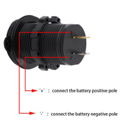 Universal Car Dual USB Charger Power Outlet Adapter 4.2A 5V IP66 with Aperture + 60cm Cable(Orange Light)