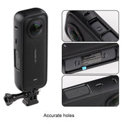For Insta360 X4  PC Plastic Protective Frame with Adapter Mount & Screw (Black)