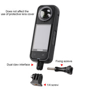 For Insta360 X4  PC Plastic Protective Frame with Adapter Mount & Screw (Black)