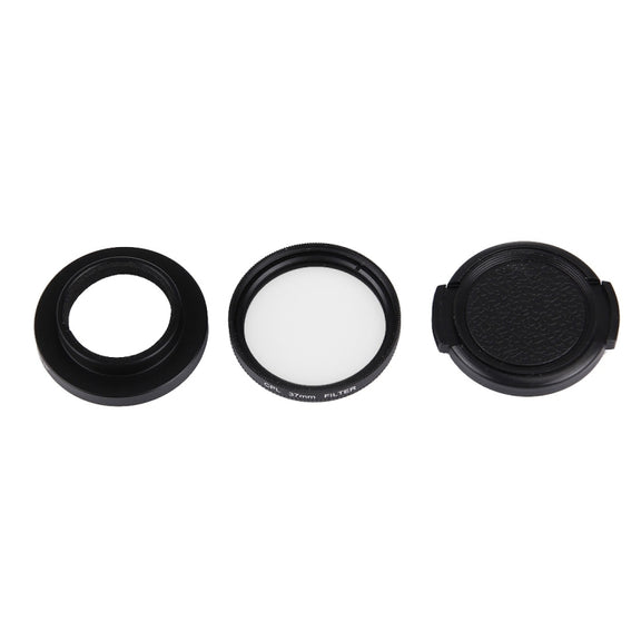 JUNESTAR for Xiaomi Xiaoyi Yi II 4K Sport Action Camera Proffesional 37mm CPL Filter + Lens Protective Cap