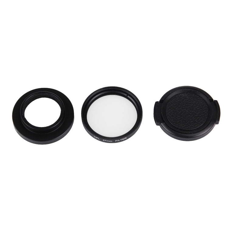 JUNESTAR for Xiaomi Xiaoyi Yi II 4K Sport Action Camera Proffesional 37mm CPL Filter + Lens Protective Cap