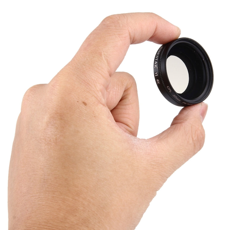 JUNESTAR for Xiaomi Xiaoyi Yi II 4K Sport Action Camera Proffesional 37mm CPL Filter + Lens Protective Cap