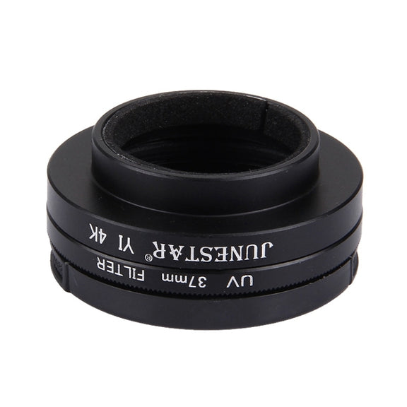 JUNESTAR for Xiaomi Xiaoyi Yi II 4K Sport Action Camera Proffesional 37mm UV Filter + Lens Protective Cap