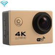 F60 2.0 inch Screen 170 Degrees Wide Angle WiFi Sport Action Camera Camcorder with Waterproof Housing Case, Support 64GB Micro SD Card(Gold) - Sports Camera by PMC TechLife | Online Shopping South Africa | PMC TechLife | Buy Now Pay Later Mobicred