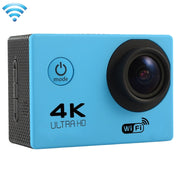 F60 2.0 inch Screen 170 Degrees Wide Angle WiFi Sport Action Camera Camcorder with Water-resistant Housing Case, Support 64GB Micro SD Card(Blue)