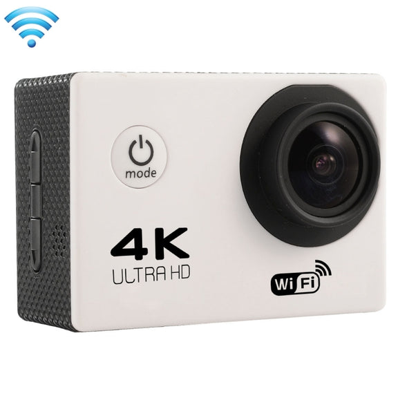 F60 2.0 inch Screen 170 Degrees Wide Angle WiFi Sport Action Camera Camcorder with Water-resistant Housing Case, Support 64GB Micro SD Card(White)