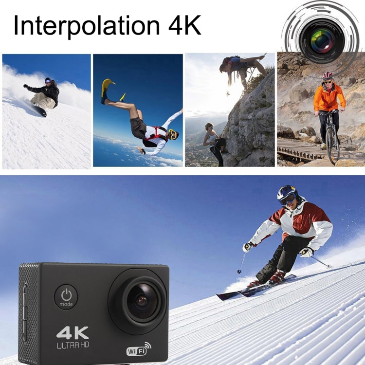 F60 2.0 inch Screen 170 Degrees Wide Angle WiFi Sport Action Camera Camcorder with Water-resistant Housing Case, Support 64GB Micro SD Card(White)