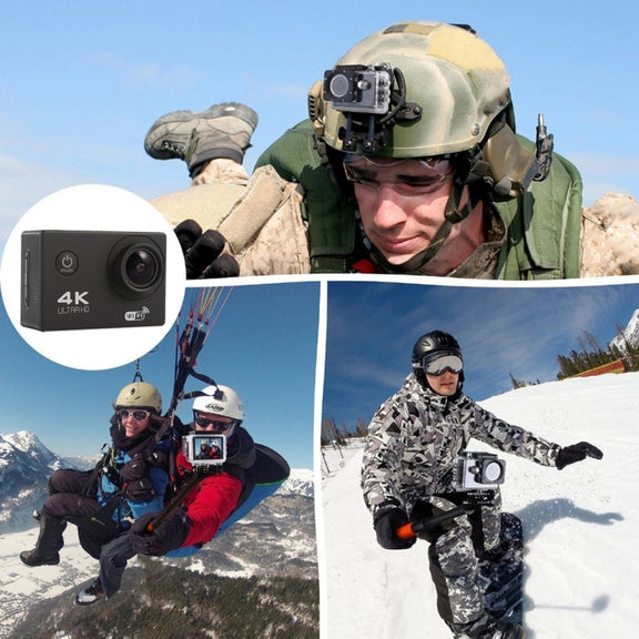 F60 2.0 inch Screen 170 Degrees Wide Angle WiFi Sport Action Camera Camcorder with Water-resistant Housing Case, Support 64GB Micro SD Card(White)