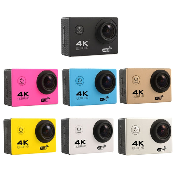 F60 2.0 inch Screen 170 Degrees Wide Angle WiFi Sport Action Camera Camcorder with Water-resistant Housing Case, Support 64GB Micro SD Card(Gold)