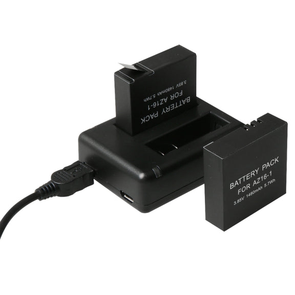 BC-AZ16 Digital Camera USB Dual Batteries Charger for Xiaomi Xiaoyi II 4K