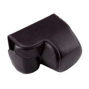 Full Body Camera PU Leather Case Bag with Strap for Sony A6000 / A6300 / Nex 6(Black)