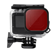 Water-resistant Case + Touch Back Cover + Purple Red Pink Lens Filter for GoPro HERO10 Black / HERO9 Black