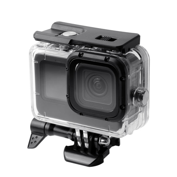 Water-resistant Case + Touch Back Cover + Purple Red Pink Lens Filter for GoPro HERO10 Black / HERO9 Black