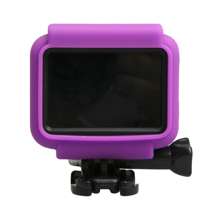 Original for GoPro HERO5 Silicone Border Frame Mount Housing Protective Case Cover Shell(Purple)