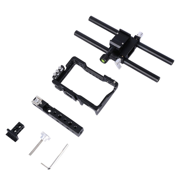 YELANGU YLG0905A Camera Video Cage Handle Stabilizer for Sony A6000/A6300/A6400/A6500(Black)