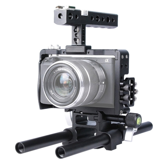 YELANGU YLG0905A Camera Video Cage Handle Stabilizer for Sony A6000/A6300/A6400/A6500(Black)