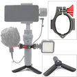 Mini Tripod Mount + Flashlight Extension Bracket  for DJI OSMO Mobile 2 -  by PMC TechLife | Online Shopping South Africa | PMC TechLife | Buy Now Pay Later Mobicred