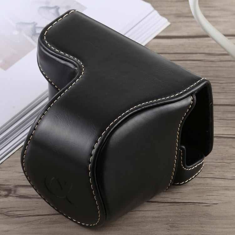 Full Body Camera PU Leather Case Bag with Strap for Sony A5100 (Black)