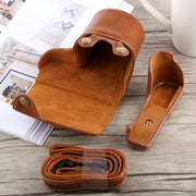 Full Body Camera PU Leather Case Bag with Strap for Sony A5100 (Brown)