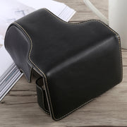 Full Body Camera PU Leather Case Bag with Strap for Fujifilm X-A5 (Black)