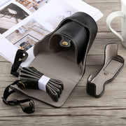 Full Body Camera PU Leather Case Bag with Strap for Fujifilm X-A5 (Black)