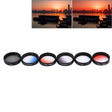 JUNESTAR 6 in 1 Professional 34mm Lens Filter(CPL + UV + Gradual Red + Gradual Orange + Gradual Blue + Gradual Grey) for DJI Phantom 3 & 4 - free shipping - PMC TechLife - Order now!