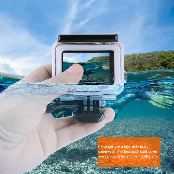 GP452 Water-resistant Case + Touch Back Cover for GoPro HERO7 White / Silver