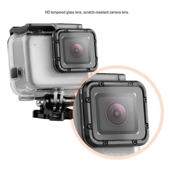 GP452 Water-resistant Case + Touch Back Cover for GoPro HERO7 White / Silver